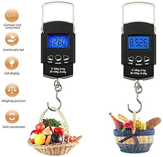 ⚖️ Royal Enterprise Portable Digital Hanging Weight Scale – 50kg Capacity | For Luggage, Travel & Home Use