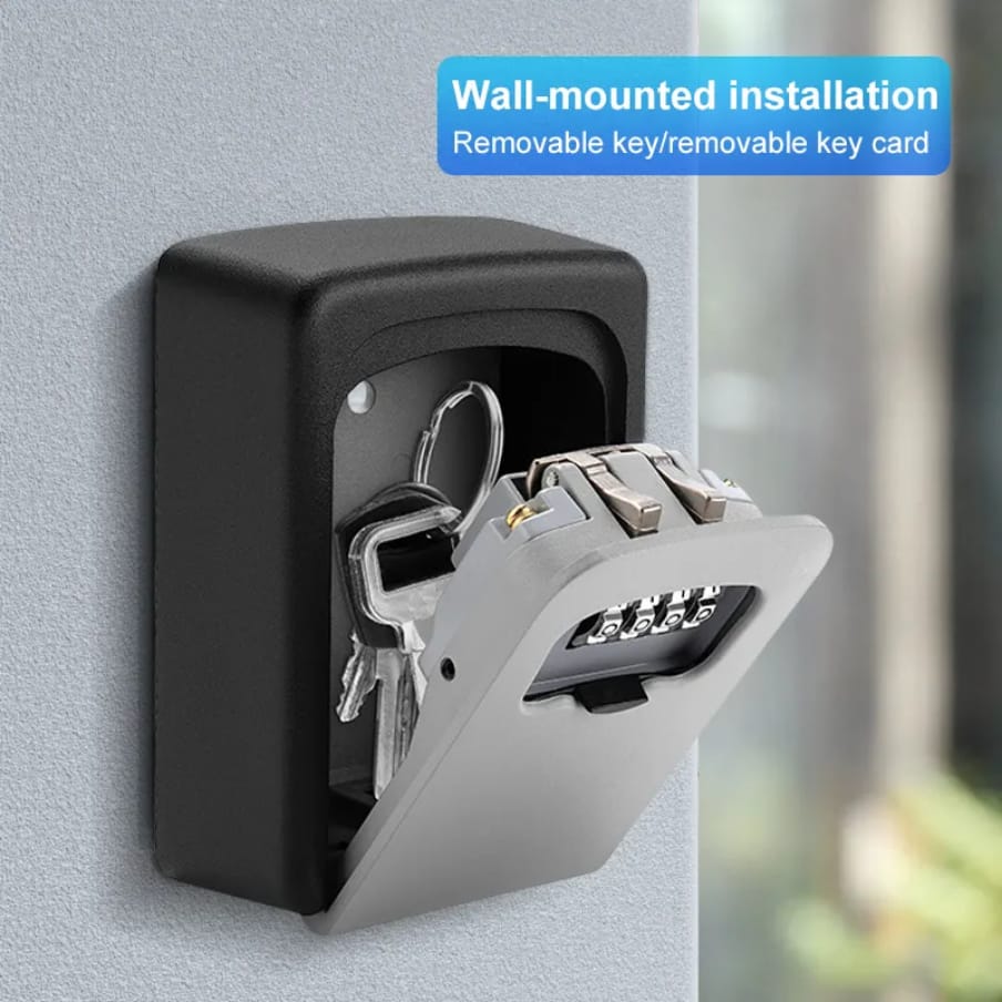 🔐 Outdoor Secure Key Lock Box – Large Wall-Mounted Key Safe with 12-Digit Code | Waterproof, Rustproof & Ultra-Robust for Home, Airbnb, Garage, or Office