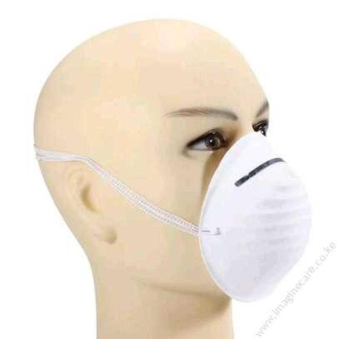 Non-Toxic Particle Dust Mask, Box Of 50, With Metal Clip, Standard Sun Power