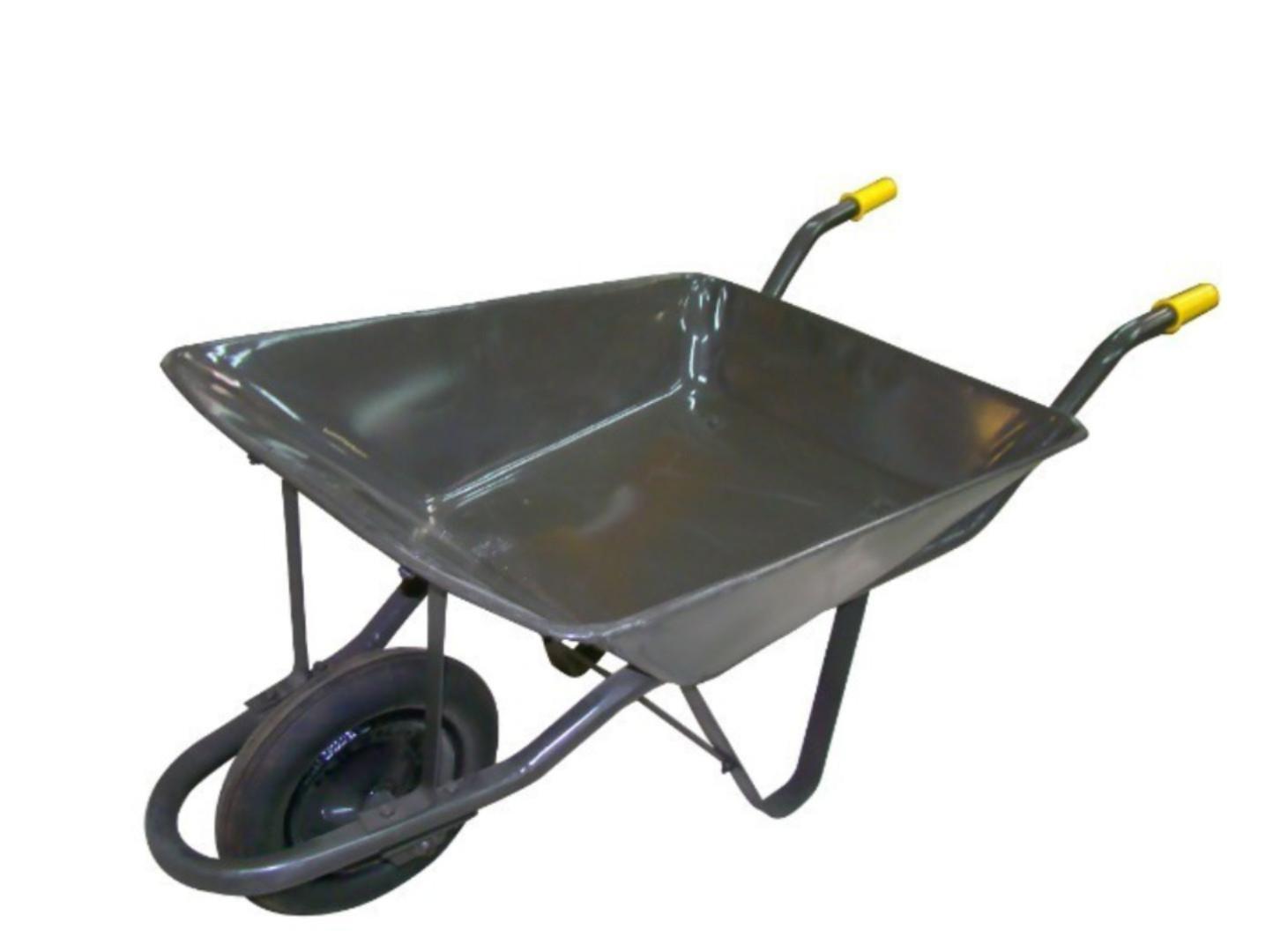Heavy Duty Wheelbarrow / Rust Resistant Steel / Safe Handling for safety uses