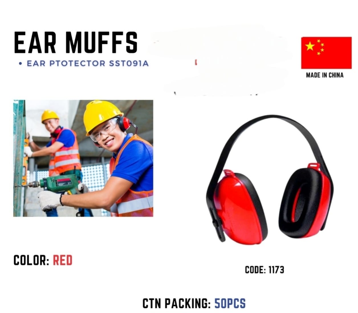 Ear Protection Protective Noise Reduction Earmuffs Hearing Protector Anti-shock