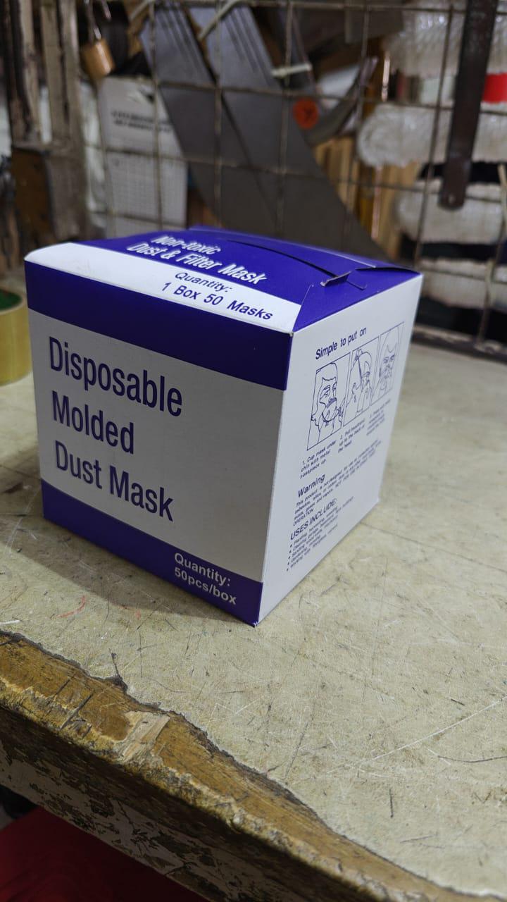 Non-Toxic Particle Dust Mask, Box Of 50, With Metal Clip, Standard Sun Power