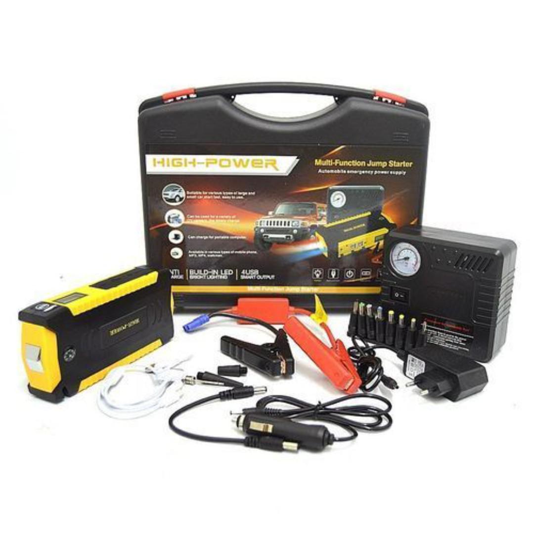Car Jump Starter Kit With Compressor And Air Inflator