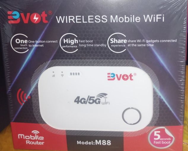 BVOT Portable WIRELESS Mobile Wifi Hotspot Mifi / Universal 4g/5g this portable Mifi router ensures you stay connected to high-speed mobile data on **Airtel, Safaricom, and Telkom** networks. With sup