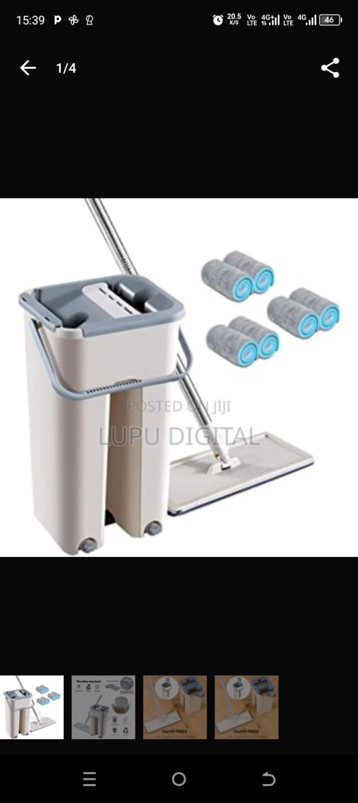 Smart mop Automatic Spin Mop Bucket has strength and value, easy washing and cleaning, thick material that are durable, fine fiber cloth, Magic Flat  Automatic Spin Mop Bucket adopt to various floors