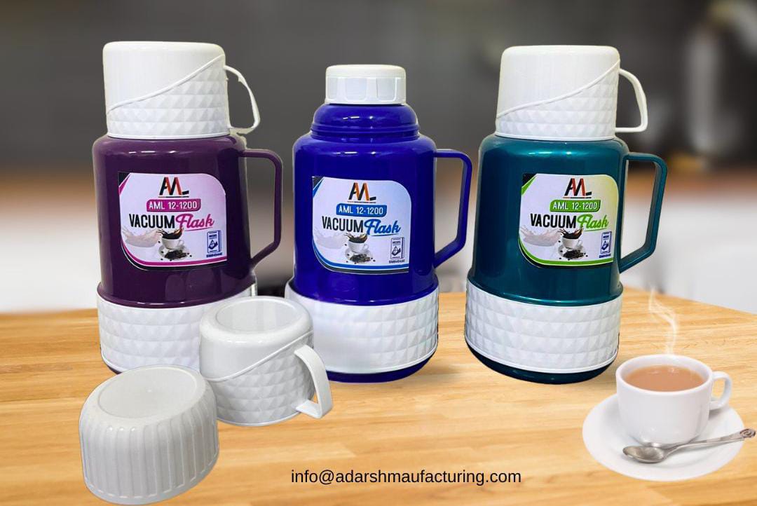 Plastic Body Glass Refill Thermos Flask