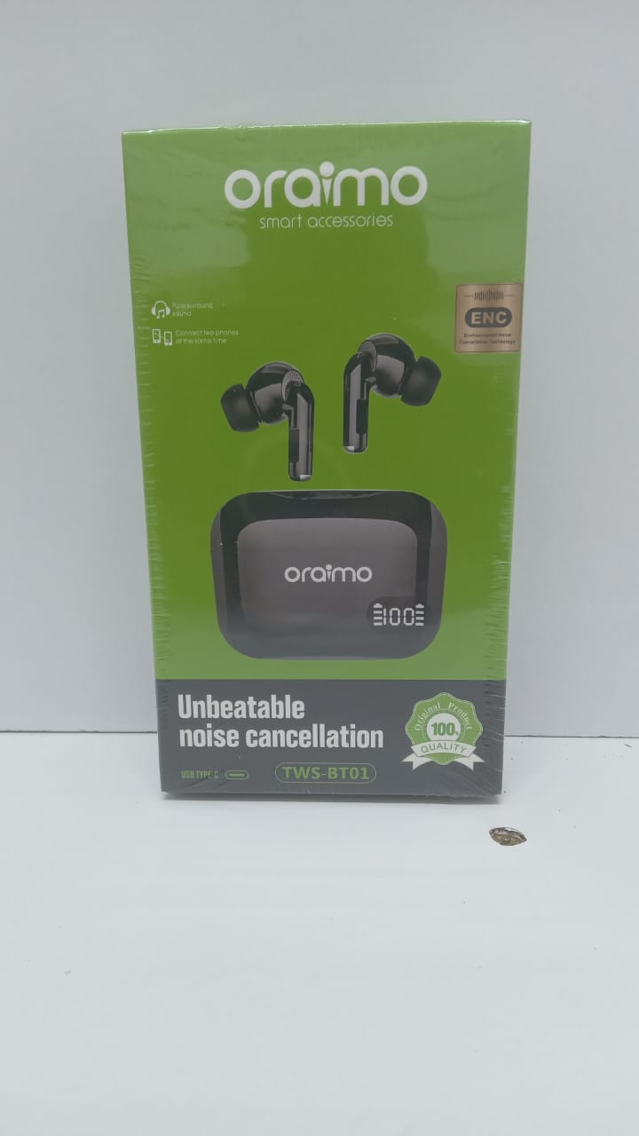 Oraimo Earpods,True -Wireless Free Pods, Superior Sound air  The holiday bunny would be coming early with this unique fusion of superior sound quality for music and calls and advanced wireless connect