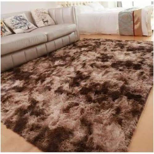 5 By 8 Soft Fluffy Grey Patches Carpets Non-slip Rugs Floor Mat This woolen shag rug in cotton Fluffy material and a thick surface is the ideal carpet for your home that will give you value for your m