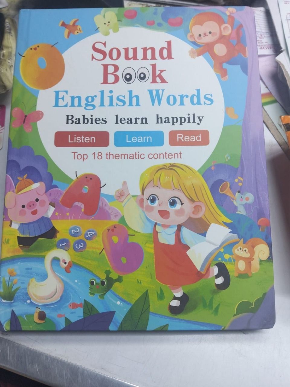 English Learning Sound book for Babies and Toddlers. Rechargeable Interactive, touch-based sound features provide a practical way to learn, as users press and hear each word pronounced by native Engl
