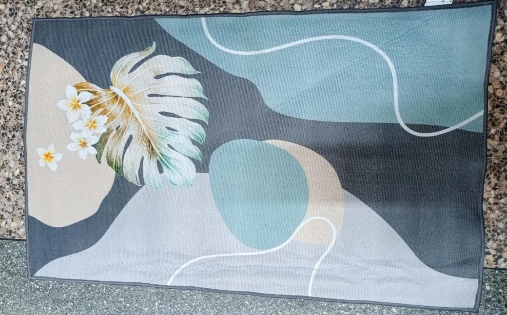 45 * 75 CM HIGH QUALITY 3D DOOR MAT  . Diatom mud material: Diatom mud floor mats contain diatomaceous earth, which has strong water absorption properties and can quickly absorb surface moisture. It d