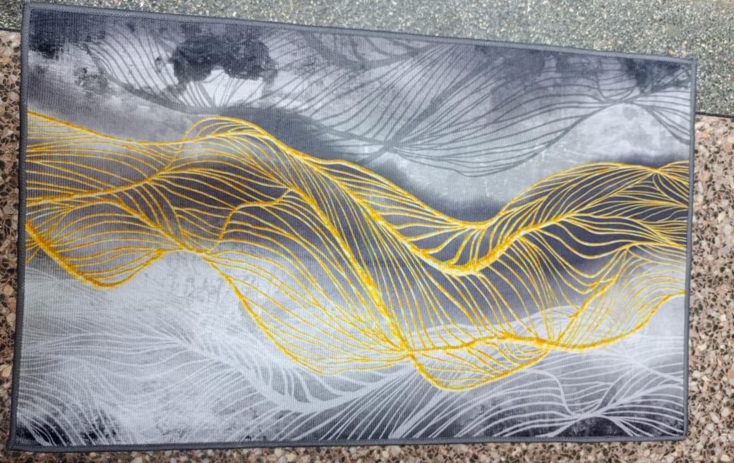 45 * 75 CM HIGH QUALITY 3D DOOR MAT  . Diatom mud material: Diatom mud floor mats contain diatomaceous earth, which has strong water absorption properties and can quickly absorb surface moisture. It d