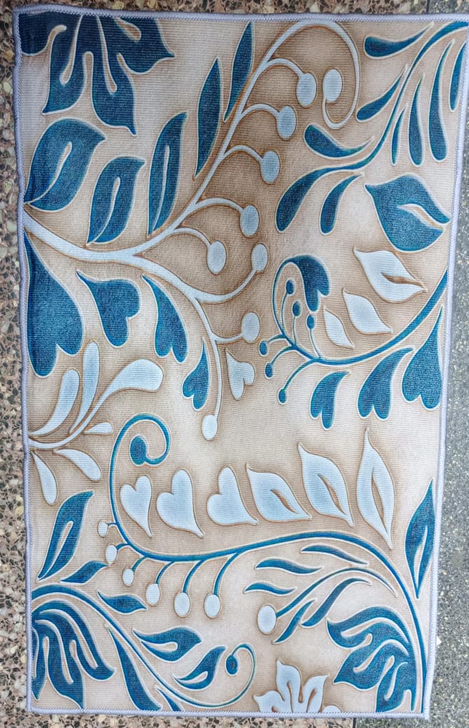 45 * 75 CM HIGH QUALITY 3D DOOR MAT  . Diatom mud material: Diatom mud floor mats contain diatomaceous earth, which has strong water absorption properties and can quickly absorb surface moisture. It d