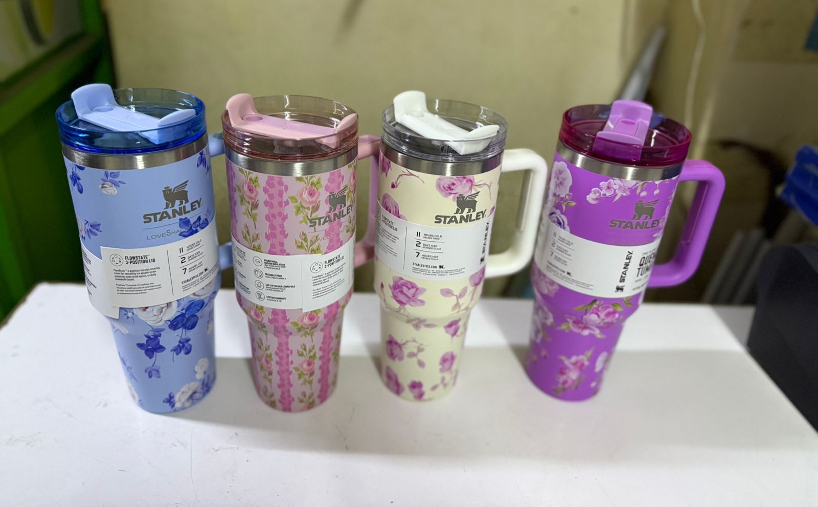 Hurry and grab yours! Cute Floral Stanley Cup. Enjoy your drinks hot or cold for hours with this high-quality Gift Pack Stanley Tumbler Set! Designed with a durable double wall insulation