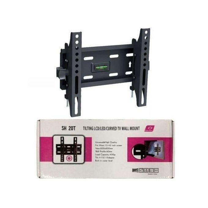 Skilltech SH 20T TV Wall Mount Bracket – Adjustable Heavy-Duty Mount For 15'' To 43'' Flat Screen TVs – Space-Saving Design For Home, Office, Or Entertainment Setups