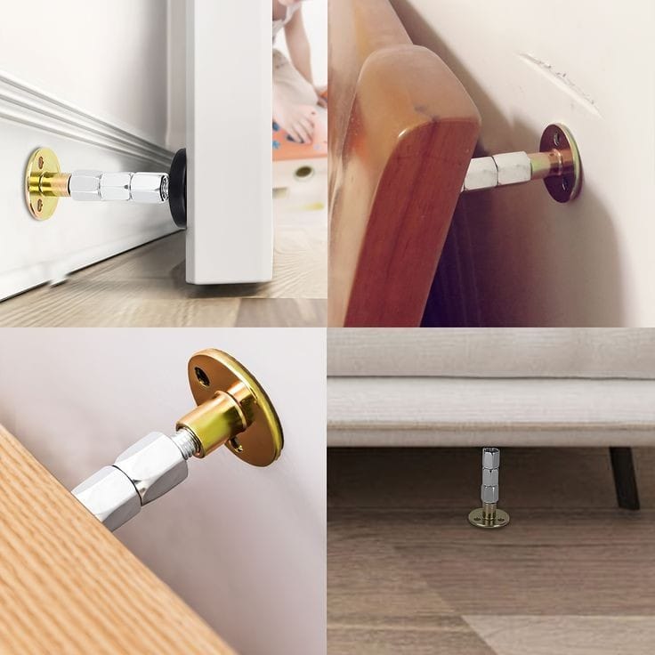 Adjustable multipurpose metallic Anti-Shake Tool /door stopper/ bedframe antishake/ etc