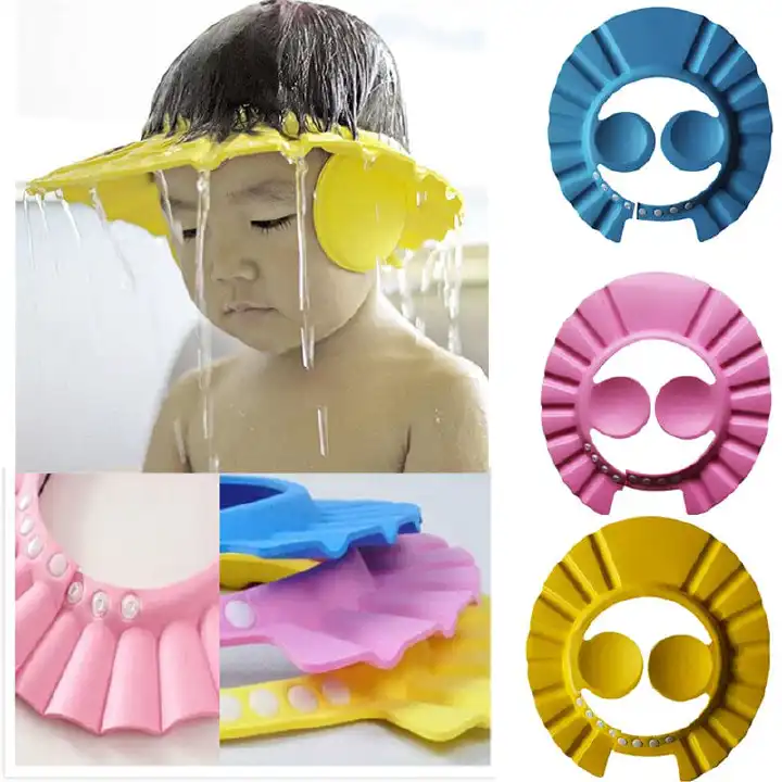 KIDS Adjustable Bathing Shower Head cap / Cover Baby/ Washing Hair Hat /Ear protection