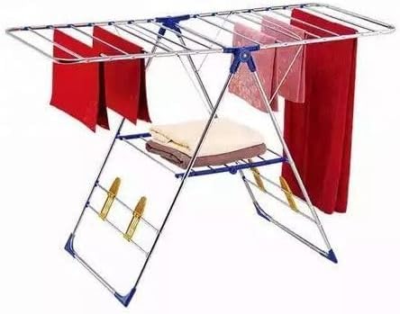 Plastic Drying Home clothes Stand Dimensions:1.2m (already assembled) for home, airbnbs, hotel use, portable hence easy to mo
