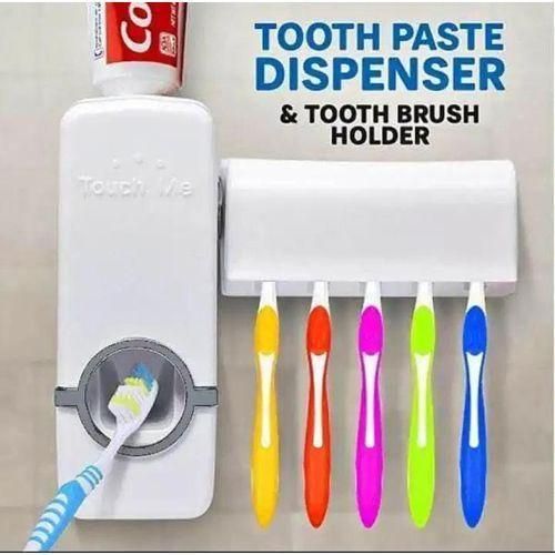 Toothpaste dispensers and toothbrush holder in 2 colors ,Colours: White and Beige