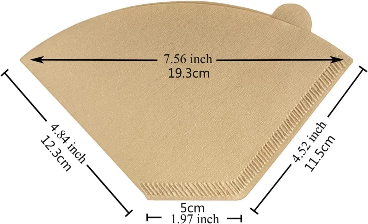 50PCS Disposable Coffee  filter Paper. Size - This cone coffee filters paper great fits for your drippers.