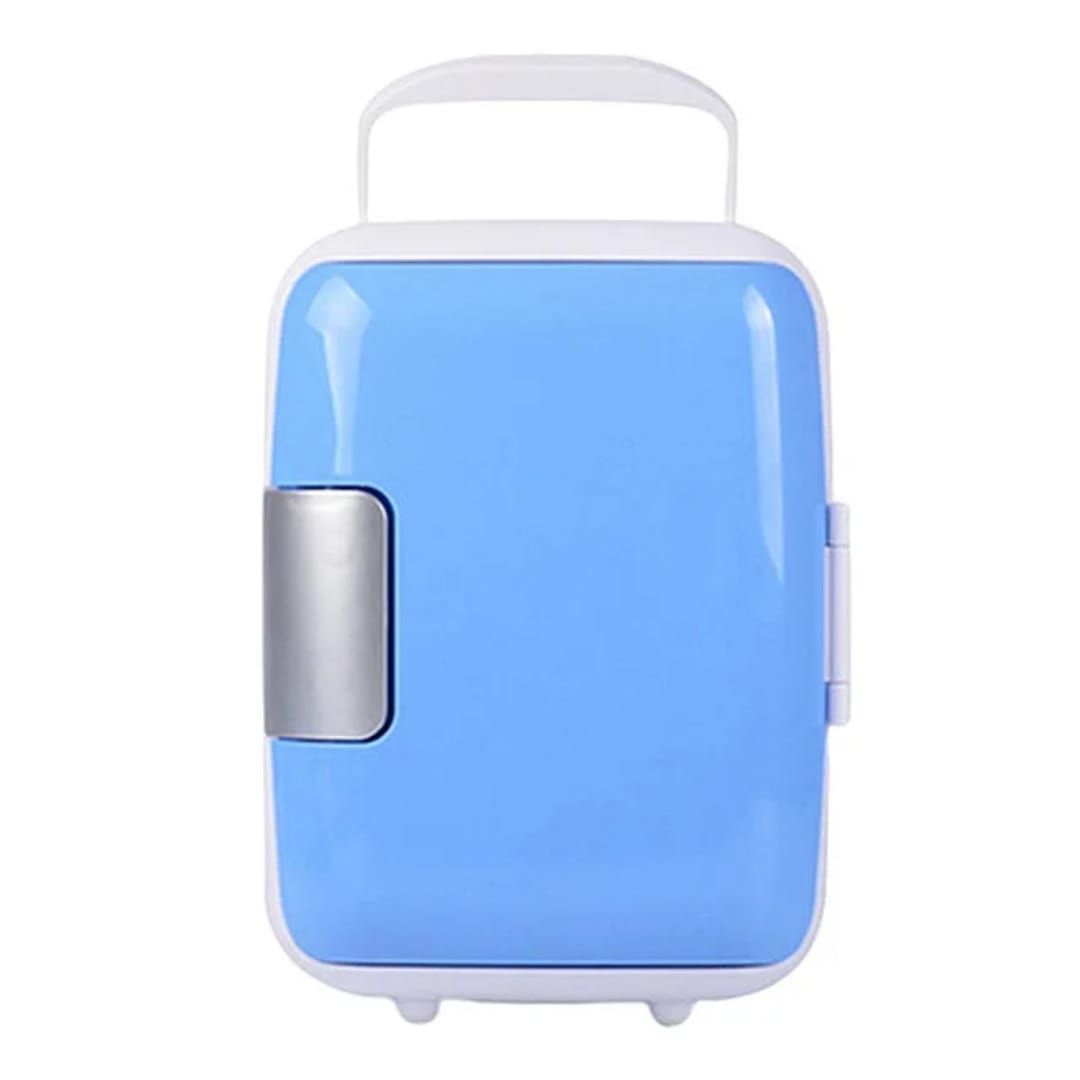 4l  MINI CAR FRIDGE TRAVEL PORTABLE  REFRIGERATOR  AC/DC 12V POWERED COOL HEAT COOLER AND WARMER BOX FOR HOME, OFFICE OR CAR