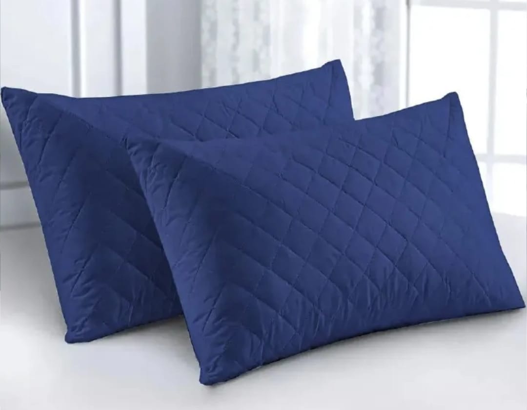 PILLOW PROTECTOR, CLEARANCE SALE!! Hypoallergenic Quilted Waterproof Pillow Protector (A PAIR) in 🔶Grey 🔶Purple  🔶Maroon 🔶Sky blue 🔶White🔶Navyblue for home,hotel, hospital and airbnbs