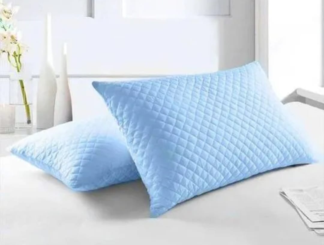 PILLOW PROTECTOR, CLEARANCE SALE!! Hypoallergenic Quilted Waterproof Pillow Protector (A PAIR) in 🔶Grey 🔶Purple  🔶Maroon 🔶Sky blue 🔶White🔶Navyblue for home,hotel, hospital and airbnbs