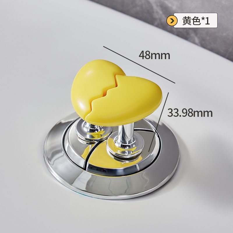 Broken Heart Shape Toilet Presser Button for the Bathroom Water Tank, Buttons Push Switch Bathing Room Decor, Nail Protector