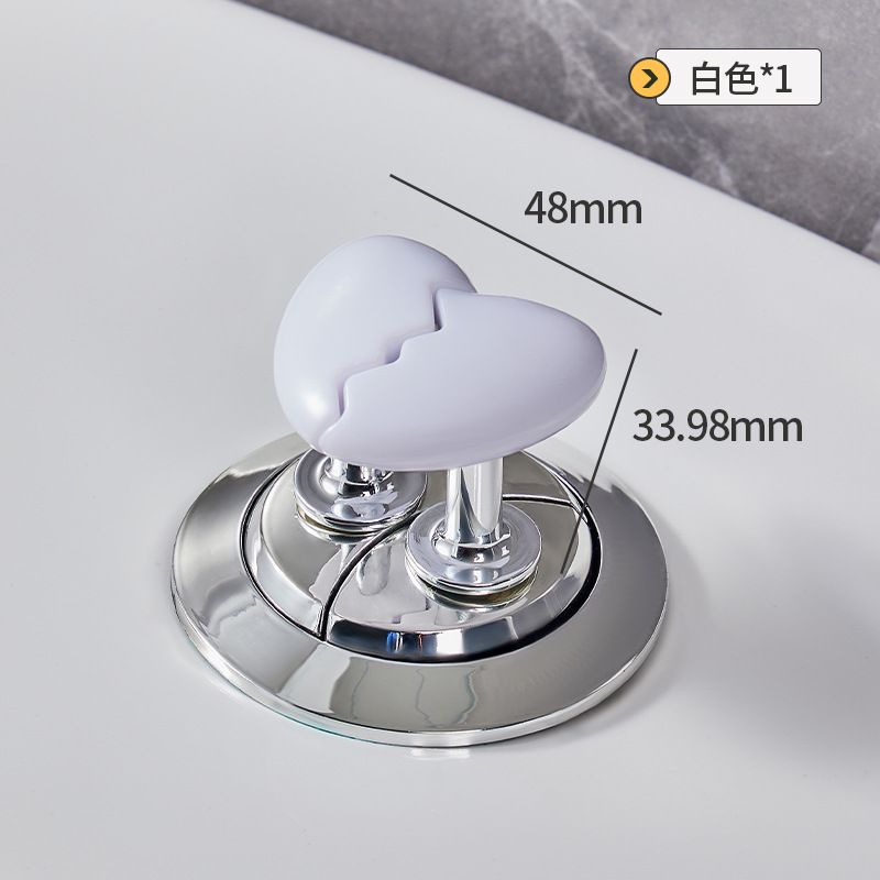 Broken Heart Shape Toilet Presser Button for the Bathroom Water Tank, Buttons Push Switch Bathing Room Decor, Nail Protector
