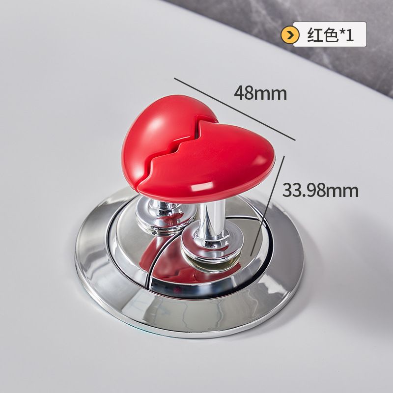 Broken Heart Shape Toilet Presser Button for the Bathroom Water Tank, Buttons Push Switch Bathing Room Decor, Nail Protector
