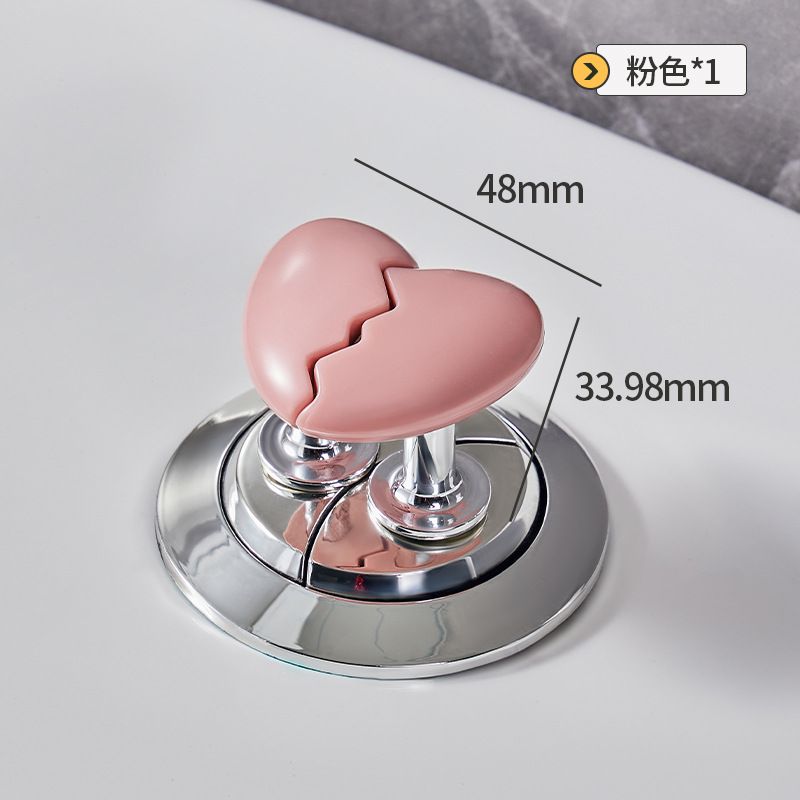 Broken Heart Shape Toilet Presser Button for the Bathroom Water Tank, Buttons Push Switch Bathing Room Decor, Nail Protector