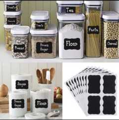 Pantry sticker organizing labels labels plus 1pen per pack Easy to write and erase Pantry sticker organizing labels IN 80PCS AND 24PCS