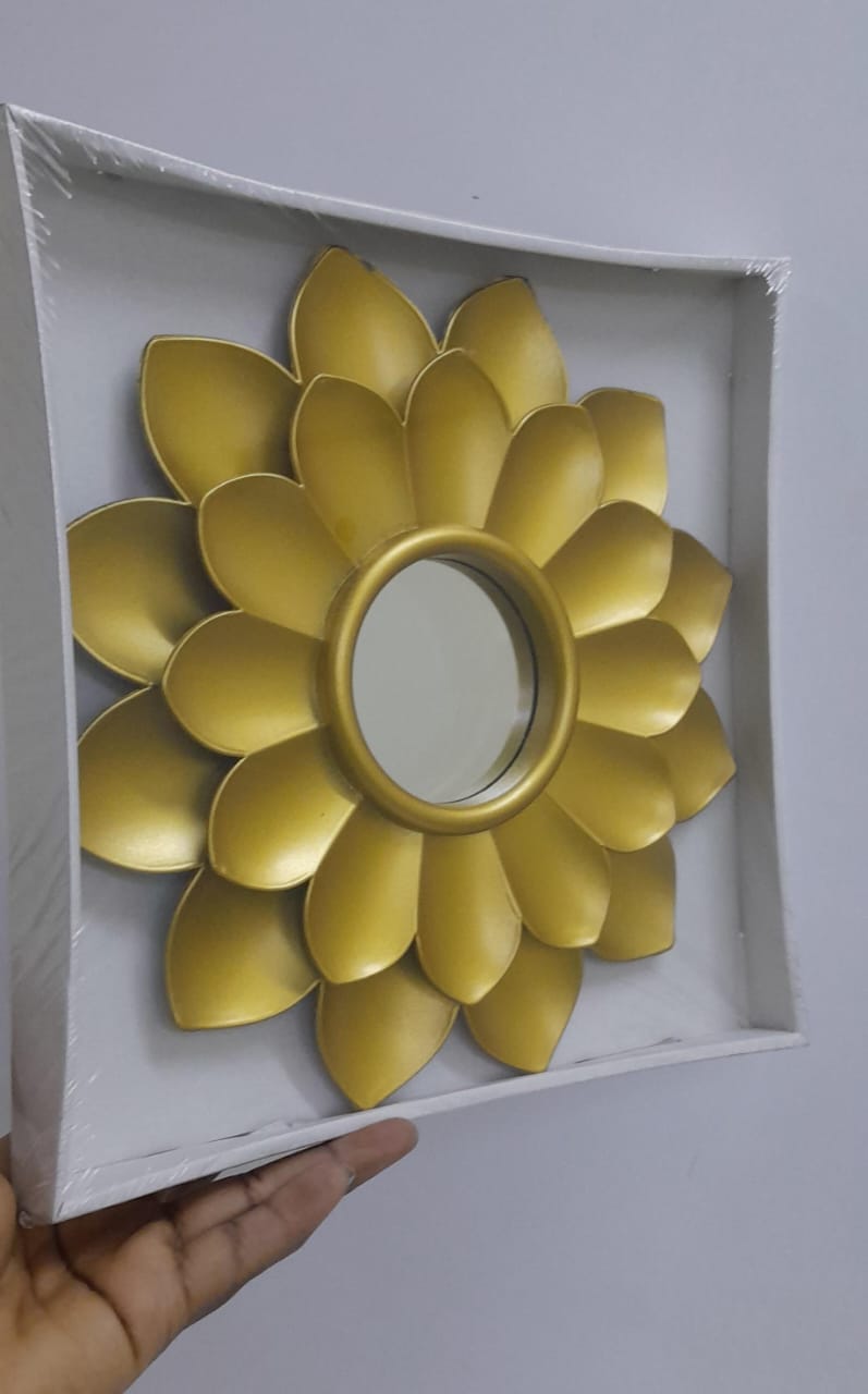 Decorative Wall hanging frame art/ Mirror, real photos attached, all with a goldish finish, for home, office and other areas
