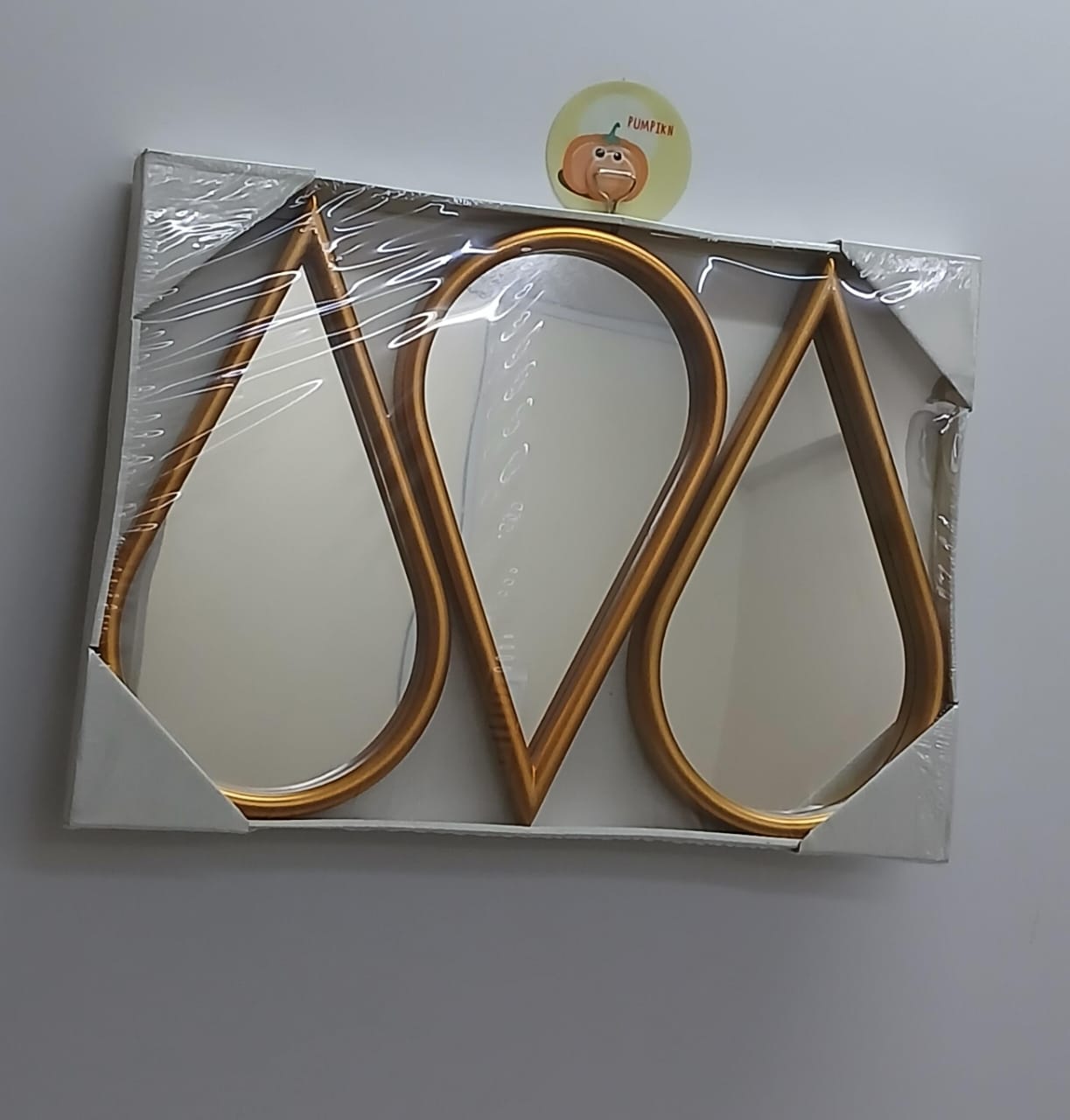 3 in 1 pieces decorative wall hanging mirrors, Different shapes available, colours:gold available