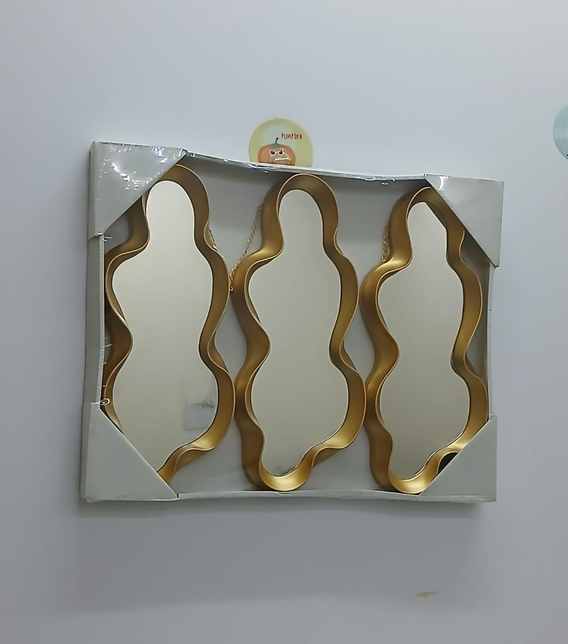 3 in 1 pieces decorative wall hanging mirrors, Different shapes available, colours:gold available