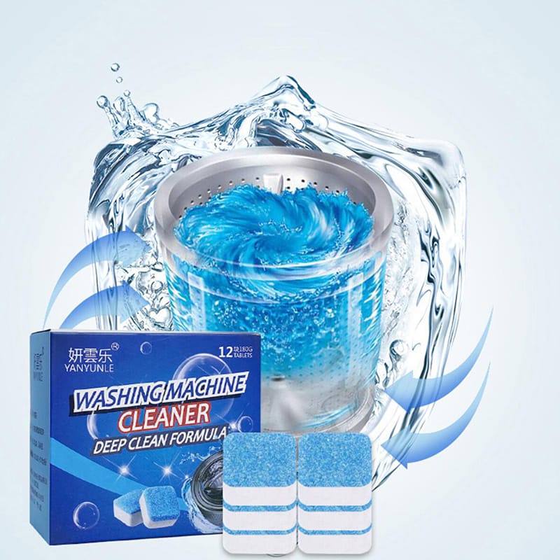 12pcs Drum washing machine antibacterial  cleaning Tablets* kills bacteria♦️powerful decontamination cleaner ♦️for all types of Washing machines♦️set of 12pcs