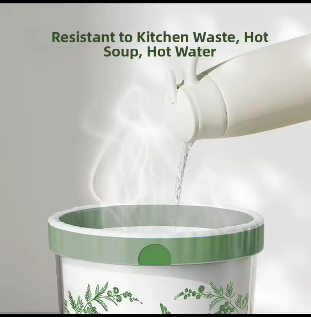 50pcs Extra Thickened Kitchen trash Bags Drawstring Tie Trash Bags Home Use Tear Resistant PE Material for Food Waste