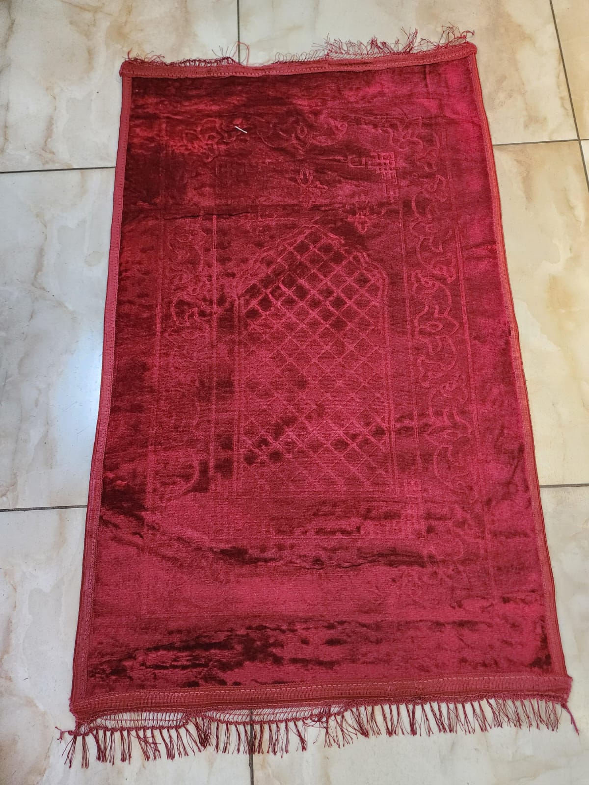 Velvet Islamic Prayer Mat - Soft & comfortable Size: 80 × 120cm