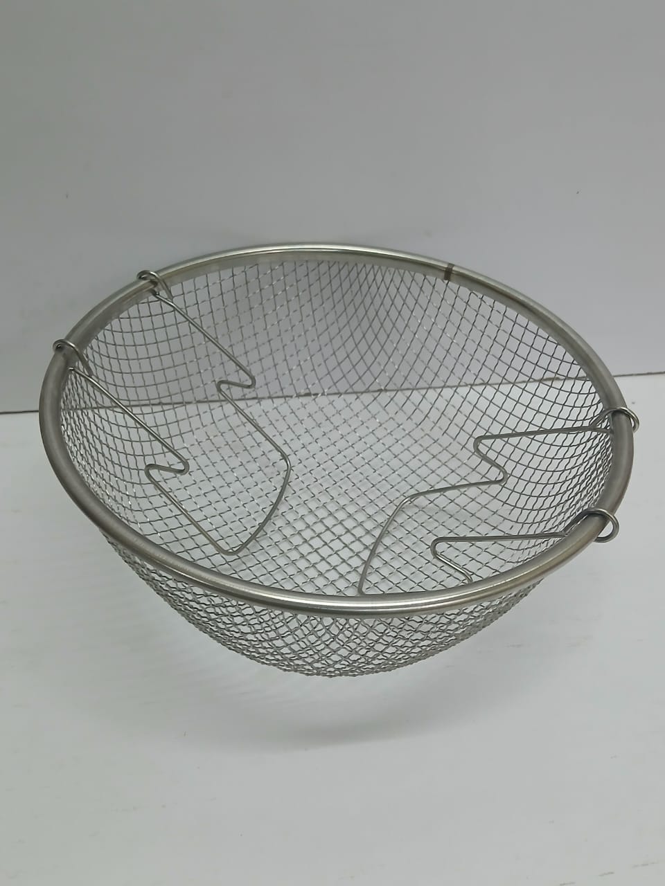 Stainless steel deep frying basket sieve ,Round shape ,Silver colour