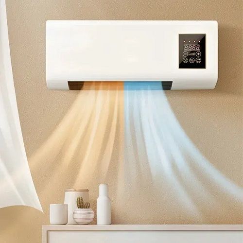 1800w Wall Mounted Air Conditioner Cooling Heating Dual Use Hot Fan Household Wall Hanging Air Conditioner and Heater with Remote 2 1n 1
