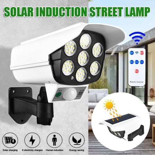 Solar Security Lights With Motion Sensor- (Dummy Camera)