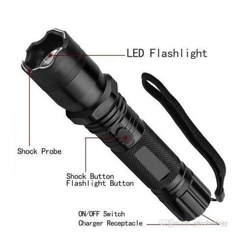 3-in-1 Rechargeable Self-Defense Electric Shock Laser Pointer Torch
