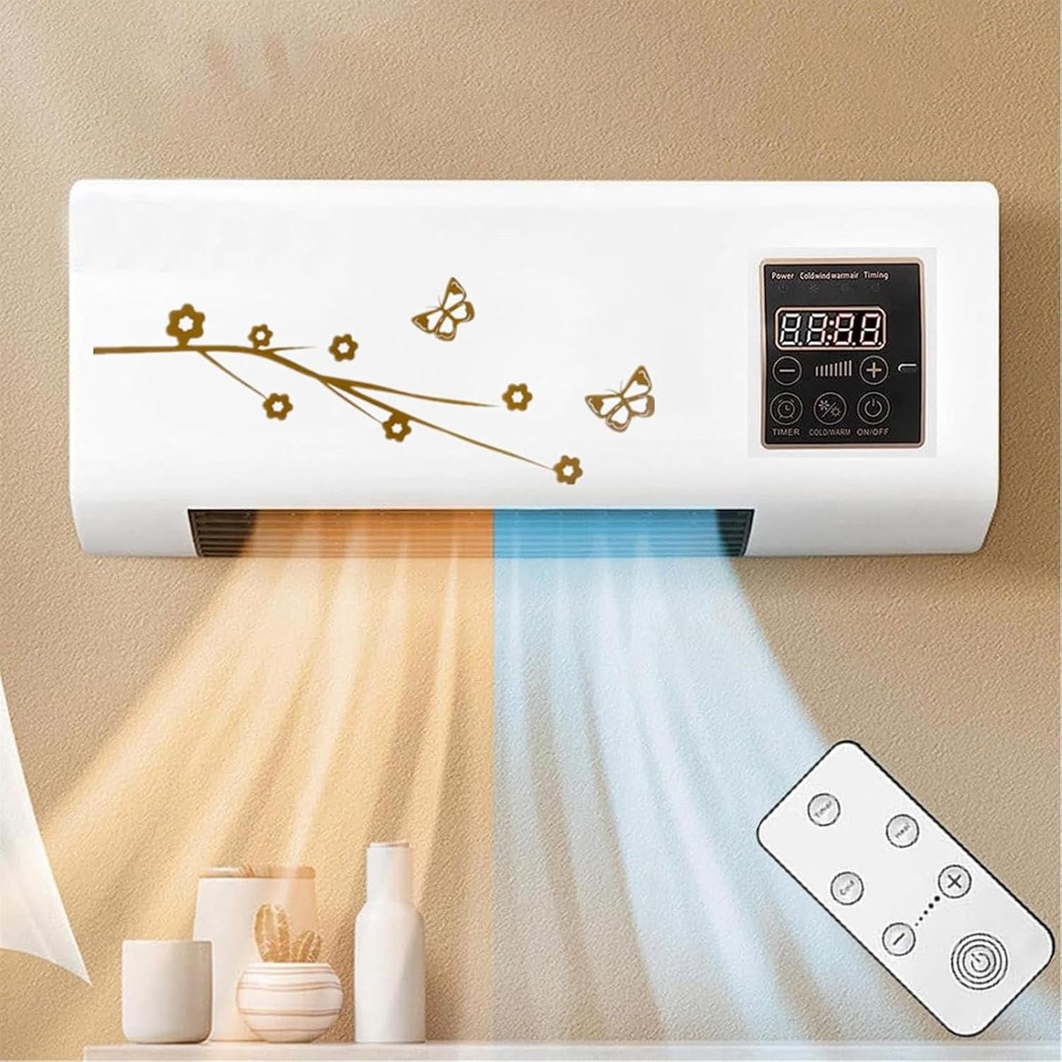 Portable Air conditioner Heater And Fan Combo 1800W 2-in-1 Timing Function Dual Use