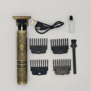 VINTAGE T9 Hair Clipper Battery Outbuild/USB Trimmer Cordless Shaver Trimmer Men Barber Hair Beard Cutting Chargeable Machine
