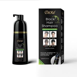 Dexe 400ML BLACK HAIR DYE SHAMPOO Instant Black Hair Color for Men Women/ Black Hair Color