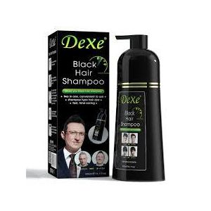 Dexe 400ML BLACK HAIR DYE SHAMPOO Instant Black Hair Color for Men Women/ Black Hair Color