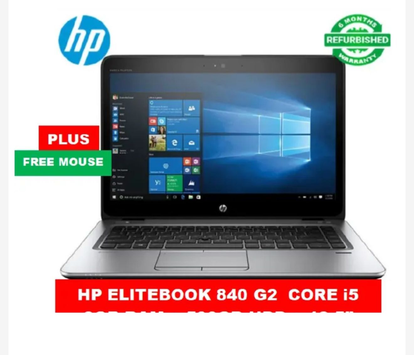 (FREE BAG) HP ELITEBOOK 840 G2 Core i5 8GB RAM / 500GB HDD Refurbished Laptop 6 Months Warranty 14” Backlit Keyboard Plus Free Mouse Computer Notebook/English keyboard windows 11 pro