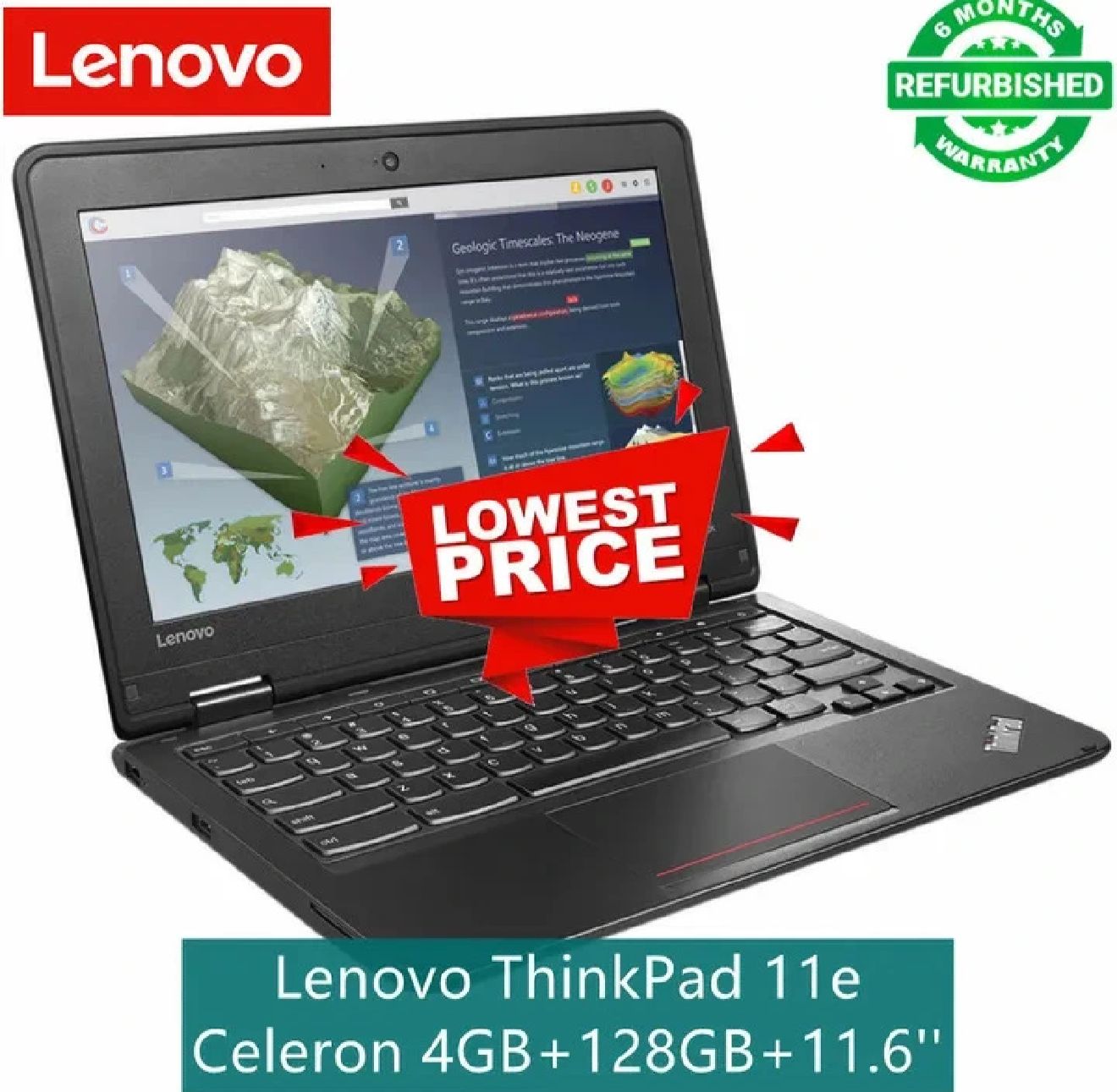 (FREE WIRELESS MOUSE ) LENOVO YOGA 11E4GB RAM 128GB SSD  2 IN 1  TOUCHSCREEN  X360 LAPTOP REFURBISHED  LAPTOP , BLACK , 12" INCH , INSTALLED WINDOWS 11  PRO