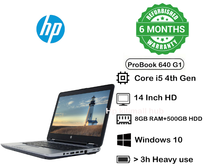 {Special offer} HP ProBook 640 G1 | Core i5 | 8GB RAM | 256GB SSD| DISK DRIVE | 14 inch | Refurbished Laptop Computer | Notebook