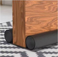 JYD 96cm PU leather foldable Flexible Guard Sealer Stopper Weatherstrip Wind Dust Door Bottom Sealing Strip