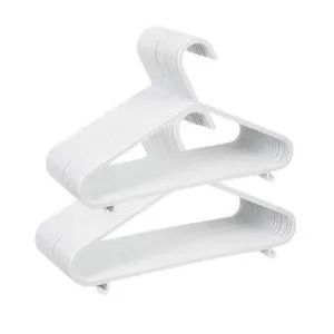 Halal Plastic (12 and 1free Pcs) Pieces Versatile, Lightweight, Space-Saving, Non-Slip, Slim Designed, Dry and Wet Clothes Hanger Set